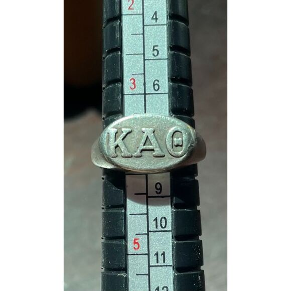 VTG. Rare Sorority Ring Kappa Alpha Theta Sterling Ring Signet Ring Sz.3.75 .925 - Picture 2 of 8